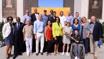 LA84 Foundation Plaque Dedication to Joan Benoit-Samuelson and Anita DeFrantz