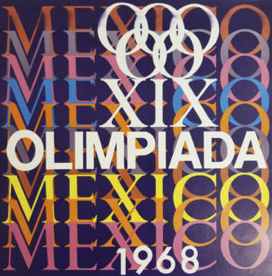 XIX Olimpiada Mexico 1968 Advertising Poster. Offset Lithograph 12 x 12 inches Comité Organizador de la XIX Olimpida Impresa de Industria Y Comercio, S.A