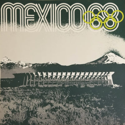 Mexico 68, Aztec Stadium Advertising Poster. Offset lithograph 24 x 24 inches Comité Organizador de la XIX Olimpida Impresa en Mexico Por Impresos Automaticos de Mexico, S.A.