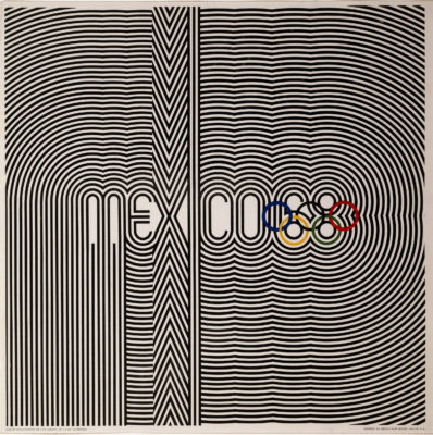 Games of the XIX Olympiad, Mexico City 1968 Primary Poster. Offset Lithograph 35 x 35 inches Comité Organizador de la XIX Olimpida Impreso en Mexico Por Miguel Galas, SA