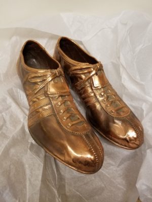 1960 RJ track shoes bronzed