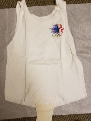 The tank top Rafer wore when he lit the Olympic Torch at the 1984 Olympic Games